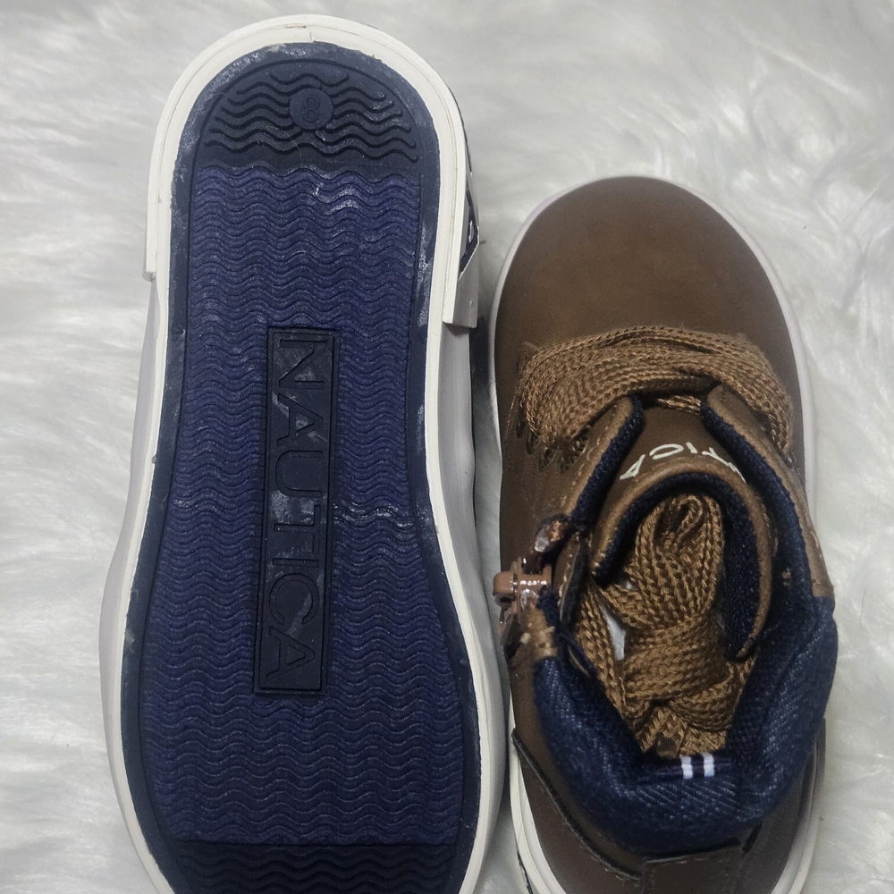Nautica Kids Brown High-Top Sneakers - Picture 3 of 5